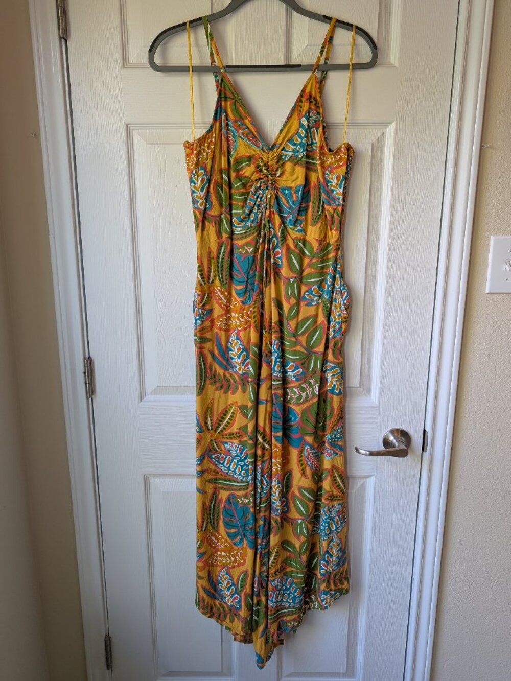 Japna Tropical Wide Leg Jumpsuit with Pockets - Picture 2 of 8
